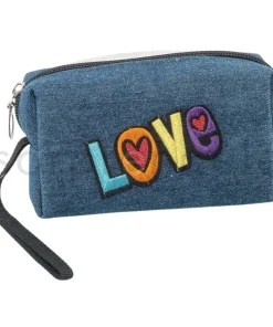 Neceser Maquillaje Tela Vaquera Love