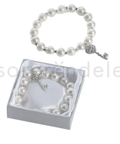 Pulsera Perlas Cristal Colgante