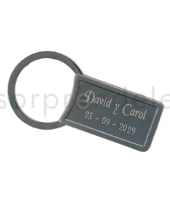 Llavero Rectángulo Gris con Caja