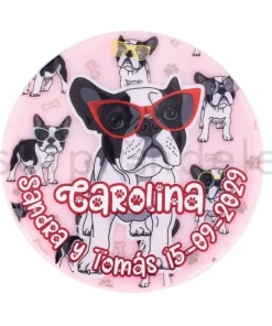 Espejo Doble Perros Personalizado Novios y Fecha