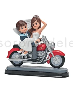 Pareja de Novios Motocicleta