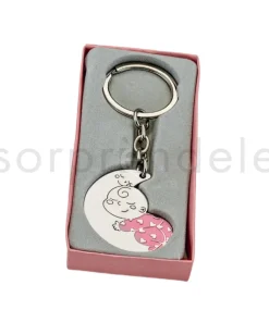 Llavero Bebé Luna Rosa con Caja