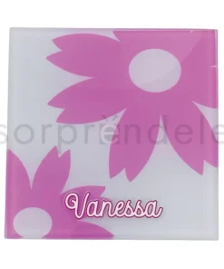 Posavasos Cristal Rosa Personalizado