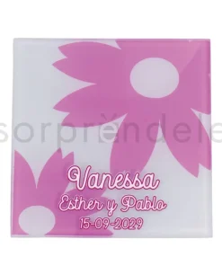 Posavasos Cristal Rosa Novios