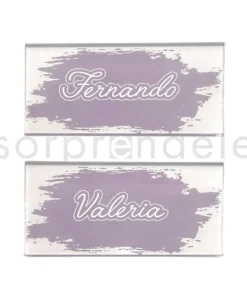 Marcasitios Metacrilato Transparente Lila