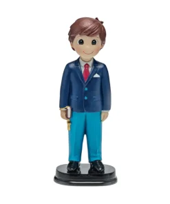 Figura Niño Comunión Libro Traje Azul