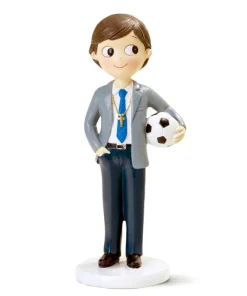 Figura niño comunión con pelota y rosario