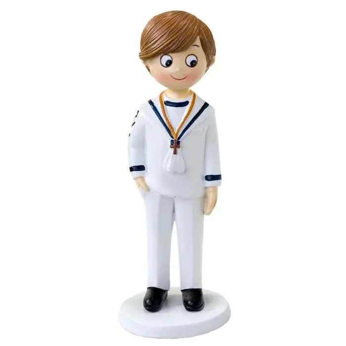 Figura para tarta de Comunión marinero mano en el bolsillo