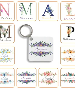 Llavero metal cuadrado Personalizado con diseño elegido