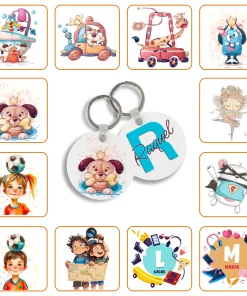 Llavero Metal Redondo personalizado con diseño elegido