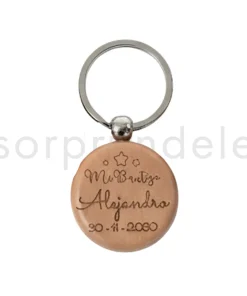 Llavero Madera Bautizo Personalizado