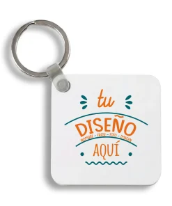 Llavero Metal Cuadrado Personalizado