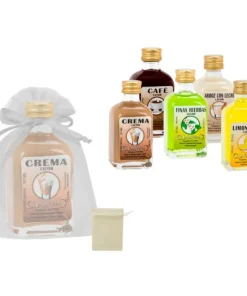 Licor frasca con bolsa de tul