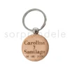 Llavero Madera Novios Personalizado