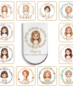 Marcapáginas Magnético Personalizado Niña Comunión
