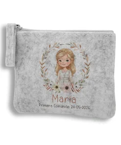 Alternative view of Monedero de fieltro personalizado Niña Comunión