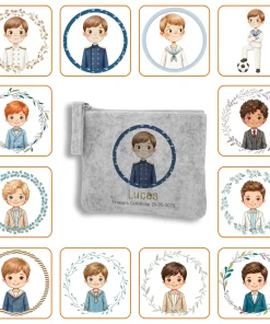 Monedero Fieltro Personalizado Niño Comunión