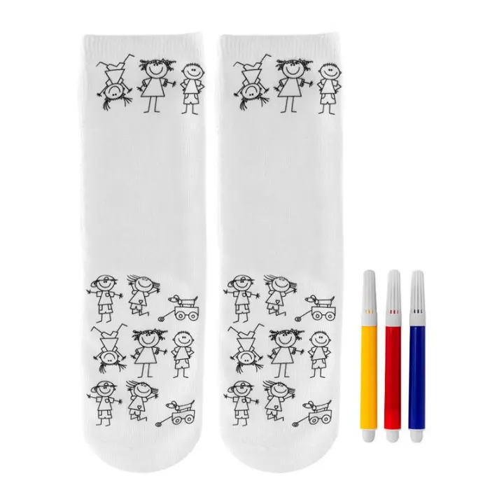 Par Calcetines Dibujos Niños para Colorear