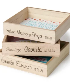 Alternative view of Vaciabolsillos Madera Pastel Frases