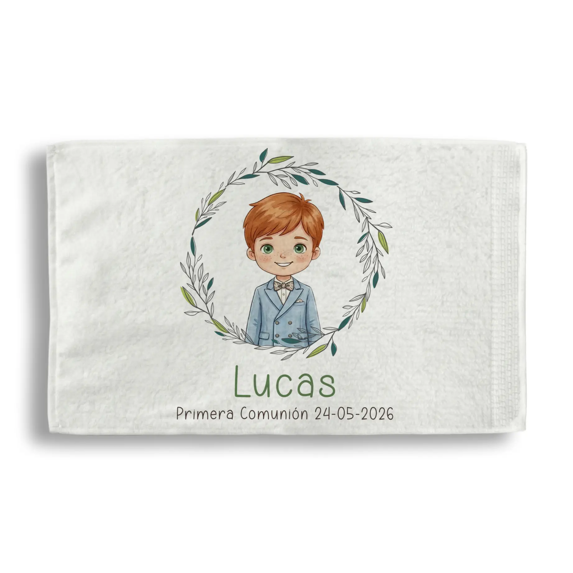 Toalla Rizo Personalizado Niño Comunión - Imagen 2